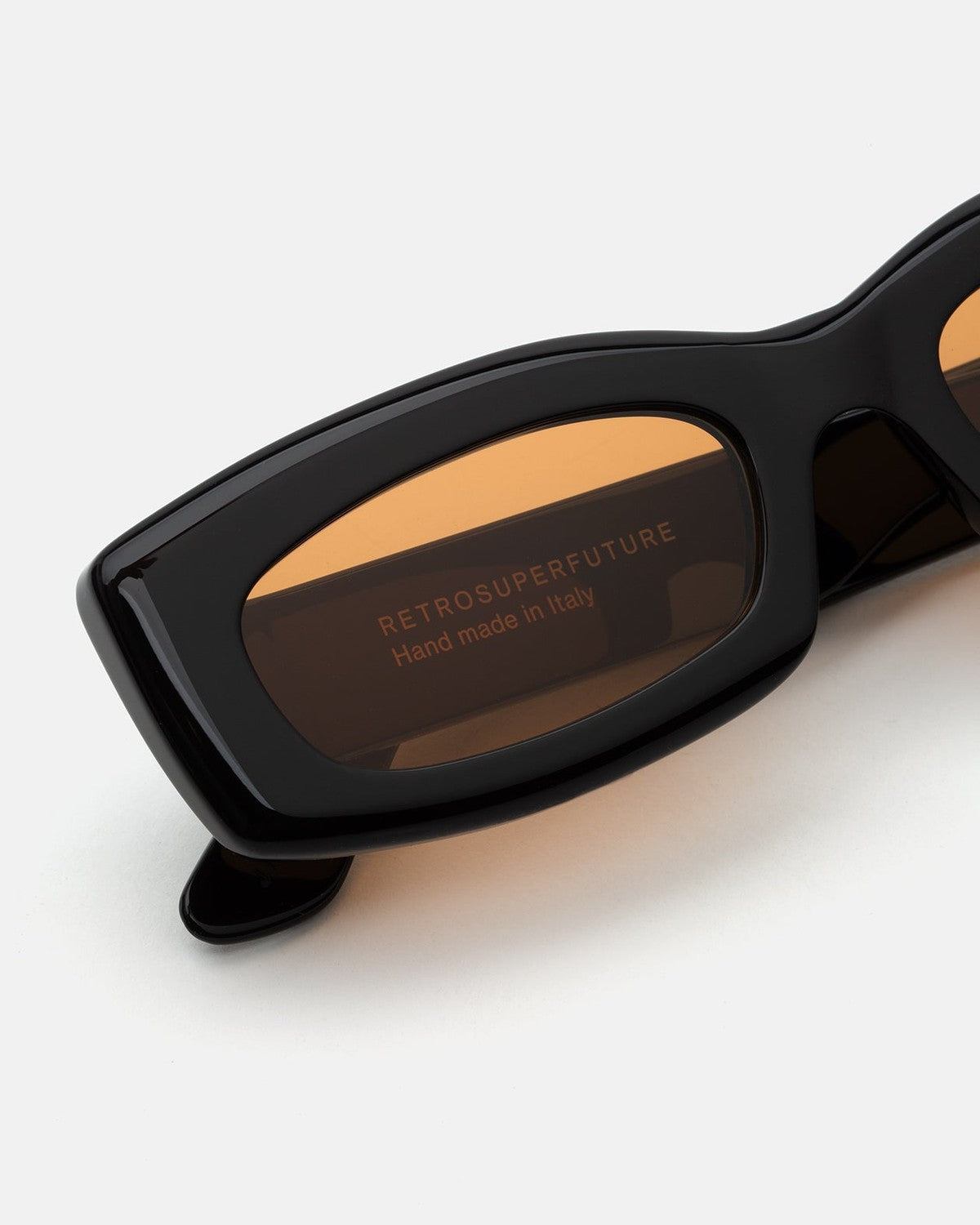 Close-up of the lens and frame detailing on RETROSUPERFUTURE Zaga Refined sunglasses.